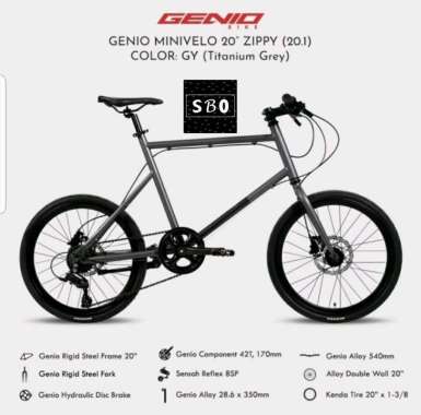 Sepeda Minivelo Genio Zippy 8 Speed Hydraulic