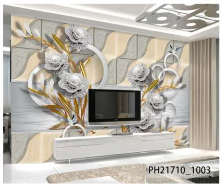 Wallpaper Dinding 3d Bunga Mawar Image Num 100