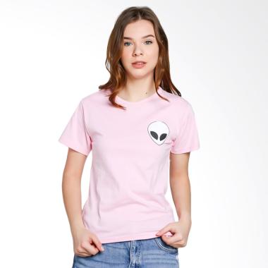 JCLOTHES Kaos Wanita Tumblr Tee Branded Alien - Pink