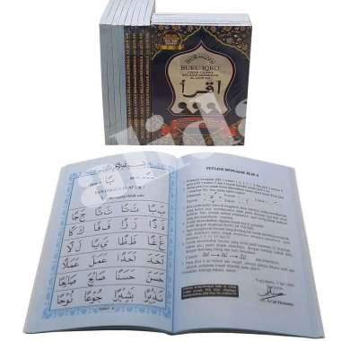 Buku IQRO Bendel Jilid 1-6 HVS Warna ukuran besar