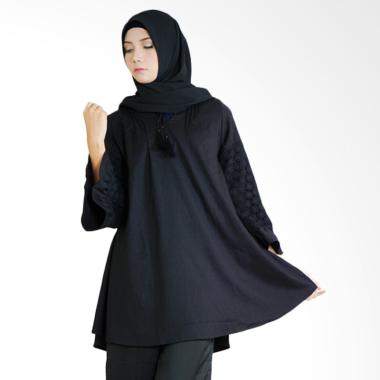 SYAHEERA Rafflesia By Syaheera Tops Tunik Atasan Wanita - Black