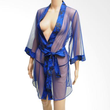 Kimochi Me Lingerie Kimono Batik ZLBKIM1002 Lingerie - Biru Transparan
