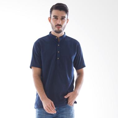 Tendencies Shirt Kolkata Kemeja Koko Pria - Navy