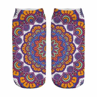 Toko Alat Fitnes Mandala Yoga Sock Kaos Kaki - Ungu
