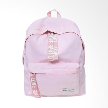 Lansdeal Girls Boys Letter Backpack Wanita - Pink