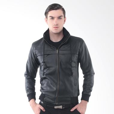 Alphawear Style Bikers Jaket Pria - Black