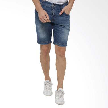 Edwin Miami 01 Slim Fit Celana Jeans Pendek Pria - Biru Tua