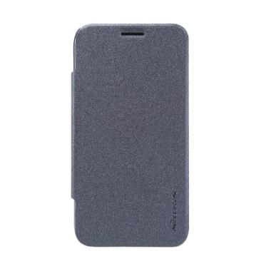 Nillkin Sparkle Leather Flip Cover Casing for Samsung Galaxy J1 Mini 2016 or J1 NXT - Black Black