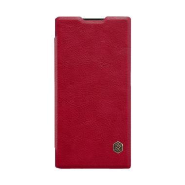 Nillkin Qin Leather Flip Cover Casing for Sony Xperia XA2 or Sony Xperia XA2 Dual - Red Red