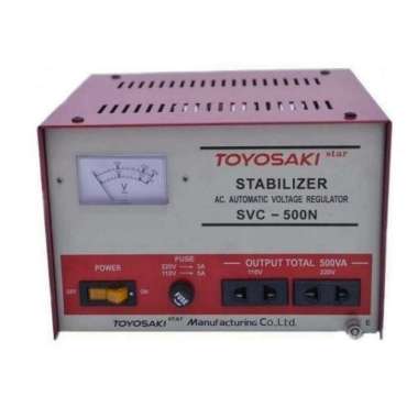 Stabilizer SVC-500N Toyosaki 500 Watt ( Listrik Stabil 220V ) merah