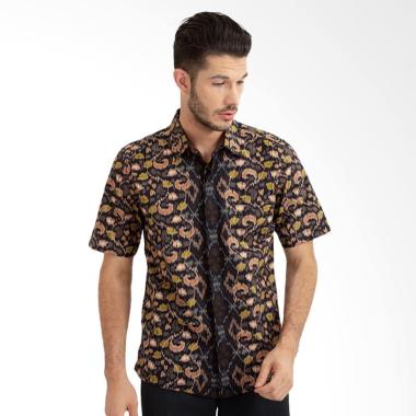 Asana Sanaya Slim Fit Kemeja Batik Pria - Black