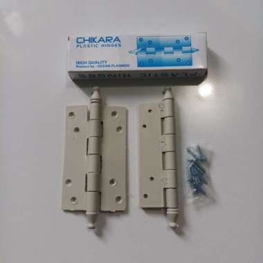 Engsel Pintu PVC PUTIH - Engsel Kamar mandi Plastik (B2111)