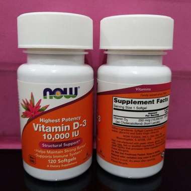 Now Vitamin D3 10000 IU 120 Softgels