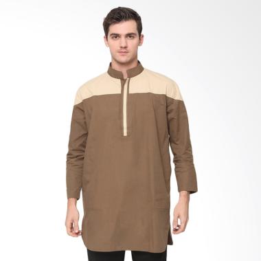 Zayidan Muzaffar Baju Muslim Gamis Pria - Khaki