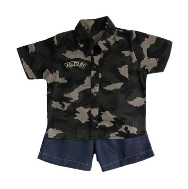 Elfs Shop I976 Motif Army Katun Par ... nak Laki Laki - Hijau Tua