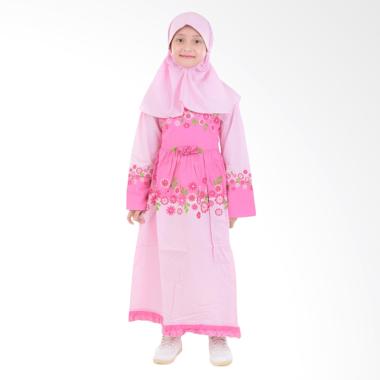 Jesca and Paul Ayesha 208 Gamis Baju Muslim Anak - Pink