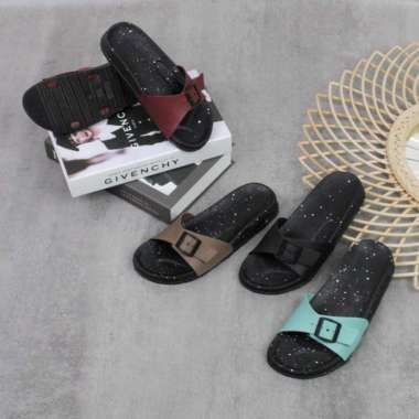 harga Unik sendal wanita terbaru jelly  sandal wanita BOLONI  sandal flat - 37 Hitam Limited Blibli.com