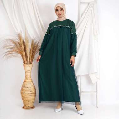 Gamis Dress Muslim Terbaru Lebaran 2021 Model Zoya Maxy Size Jumbo Bigsize MOSCREPE PAYET MUTIARA ME