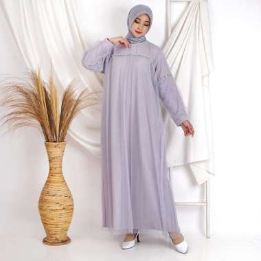 Gamis Dress Muslim Terbaru Lebaran 2021 Model Zoya Maxy Size Jumbo Bigsize MOSCREPE PAYET MUTIARA ME