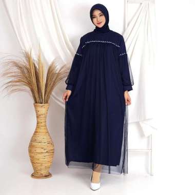 Gamis Dress Muslim Terbaru Lebaran 2021 Model Zoya Maxy Size Jumbo Bigsize MOSCREPE PAYET MUTIARA ME
