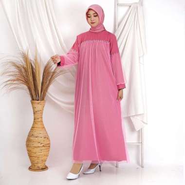 Gamis Dress Muslim Terbaru Lebaran 2021 Model Zoya Maxy Size Jumbo Bigsize MOSCREPE PAYET MUTIARA ME