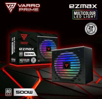 PSU VARRO EZMAX RGB 500WATT 80PLUS POWERSUPPLY 8PIN 80+