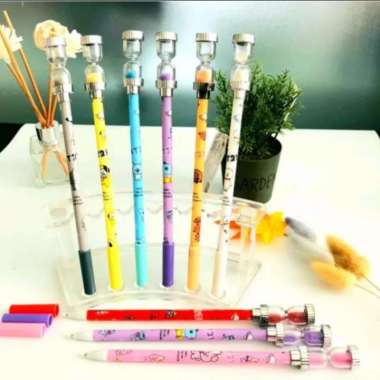 Bolpen/ Pulpen/ Pen GEL DENGAN Jam Pasir KARAKTER BT21 BTS 20689B