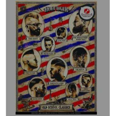 POSTER KLASIK / POSTER BARBERSHOP OLD SCHOOL POSTER MODEL PRIA KECIL 48X32CM NO 3