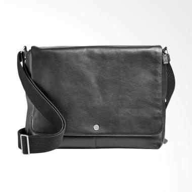 Skagen Eric Leather Messenger Tas Selempang Pria - Black [SMH0101001]