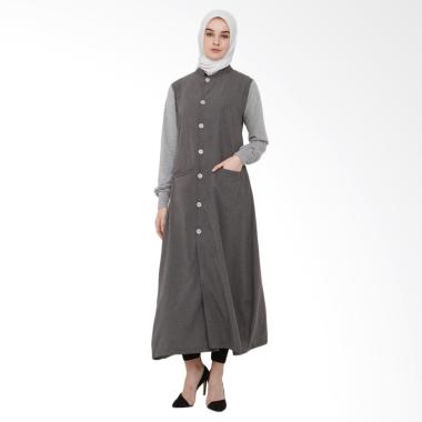 CBR Six ISC 345 Long Dress Wanita - Abu-abu