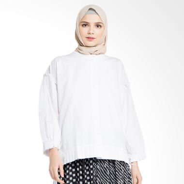 Delarosa Ruffle Tunik Baju Muslim - White