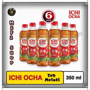 ICHI OCHA Minuman Teh Melati Botol Plastik Pet - 350 ml (Kemasan 6 Pcs)