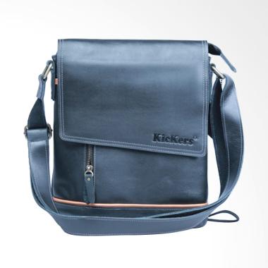 WIN Leather Kickers Kulit Asli Tas Pria - Hitam [TP-13]