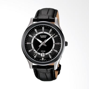 CASIO Beside Original Jam Tangan Pria [BEM-119BL-1A] Black Silver