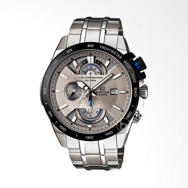 CASIO Edifice Casual Chronograph Jam Tangan Pria [EFR-520D-7A/ Original] Moon Light Silver Grey