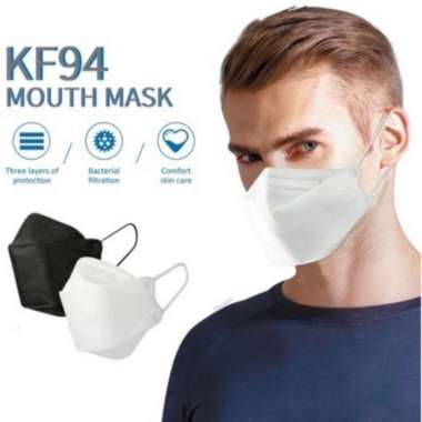 Masker KF94 I-Care 3D Evo Stereoscopic Fish warna Putih