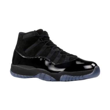 NIKE Men Air Jordan 11 Cap & Gown S ... Pria - Black [378037-005]