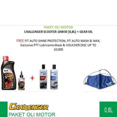 PTT Lubricants - Paket Oli Motor [Challenger Scooter 10W30]