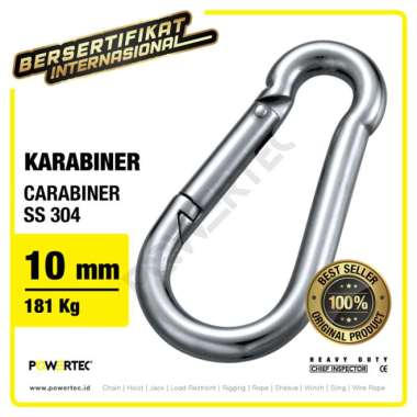 Carabiner - Karabiner SS 304 - 10mm POWERTEC