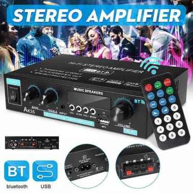 HIFI Audio Amplifier Bluetooth 800W Dengan Remote Control - FM Radio - Equalizer - EQ - Power Audio