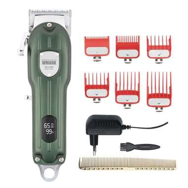 WMARK NG-2025B Metal Profesional Rechargeable Electric Hair Clipper HIJAU