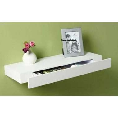 TwinsJ. Ambalan Layang Laci 60cm. Floating drawer. Laci gantung. Rak dinding. HPL