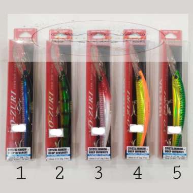 Umpan Casting Pancing Yozuri CRYSTAL MINNOW 130mm 24g No. 1