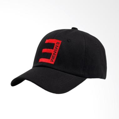Jersi Clothing Eminem Baseball Snapback Topi Pria - Hitam