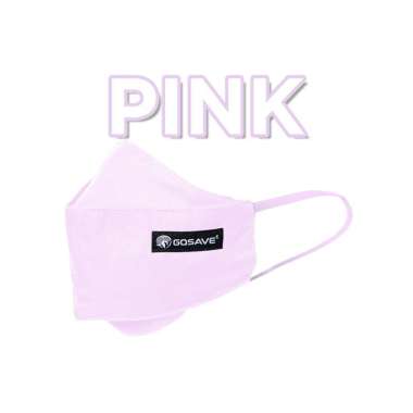 Gosave Evo Masker Kain KF 94 3Ply Non Medis Mask Earloop 3 Ply KF94 Pink
