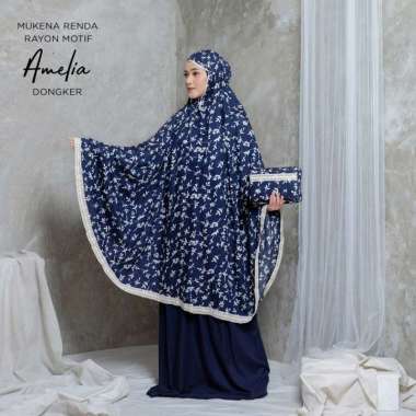 MUKENA RENDA RAYON MOTIF AMELIA Semua Ukuran DONGKER