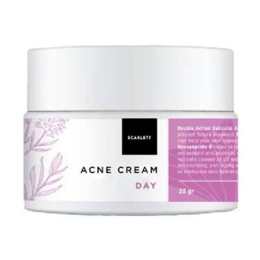 Scarlett Whitening Acne Day Cream - Cream Siang Muka Berjerawat - Krim Pencerah Muka Kusam dan bermi