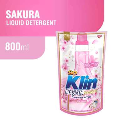 Promo Harga So Klin Liquid Detergent + Softergent Soft Sakura 750 ml - Blibli