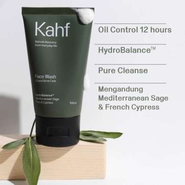 Kahf Oil and Acne Care Face Wash 100ml - Pembersih Wajah Pria - Sabun Pembersih Wajah Pria Kusam dan