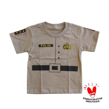 Azura Baby & Kids Lucu Polisi Baju Atasan Anak - Brown